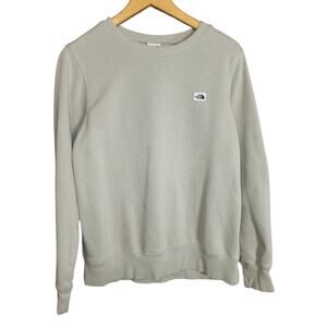 Vintage The North Face Women's Crew Neck Sweatshirt Light Sage Green Small